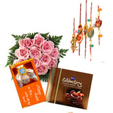 pink-roses-n-Rakhi-combo